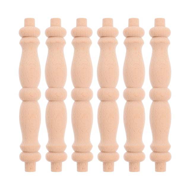 Shisuyan Balustre Rond en Bois Kaki 6 Pcs 5.50x0.79x0.79 Po