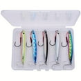 thumbnail image 4 of 5pcs Metal Jig Fishing Lures Set - Lead Pencil Lure Bait Kit for Muskellunge, Catfish, Trout, Flathead, Whiting, Snapper, Redfin - Slow Sinking Simulation Fish Jigs with Tackle Box, 4 of 9