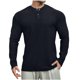thumbnail image 2 of pstuiky Camisas casuales de manga larga para hombre, Camiseta/camiseta informal de manga larga con cuello redondo y lavado holgado de terciopelo para hombre Tops de hombre xxxl, 2 of 3
