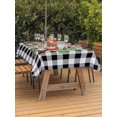 thumbnail image 4 of Rectangle Outdoor Tablecloth With Umbrella Hole And Zipper– Red Cardinal Bird Christmas Waterproof Patio Table Cover for Party, Picnic, Backyard, 60"x102" , Holly Berry Black Buffalo Plaid, 4 of 8