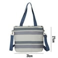 thumbnail image 2 of Fashionable and simple striped canvas bag ladies shoulder bag large capacity messenger bag, 2 of 6