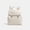 White, variant on Glossy Synthetic Leather Large Flap Backpack, 3-Way Handheld Single Shoulder Double Shoulder Daypack, Off White Large