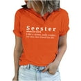 thumbnail image 2 of Fesfesfes Women's T Shirts Women Funny Printed Pattern Casual Fashion Soild Color Short Sleeve Tops Blouse Womens Fitted Tshirts 2XL(US:12), 2 of 7