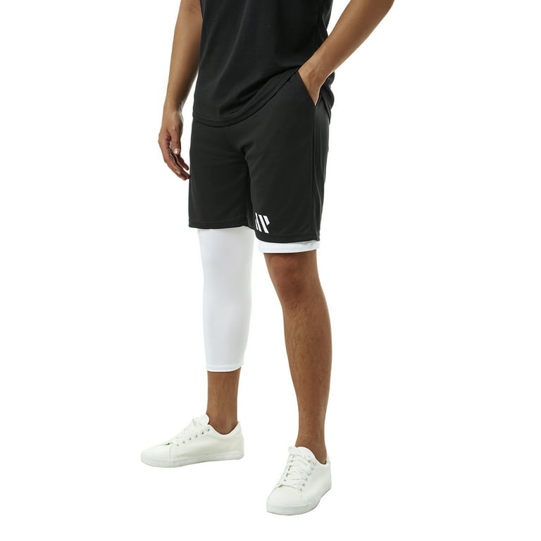 Adidas Premium Men's 3/4 Basketball Tights, Black 