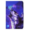 thumbnail image 2 of SaniMore for Samsung Galaxy Tab A 10.1 inch SM-T580/T585 Case, PU Leather Wallet Flip Case Auto Wake/Sleep Card Slots Multiple Viewing Angles Full Wrap Protective Fashion Case, Wolf, 2 of 7