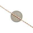 thumbnail image 6 of 10K Rose Gold 2mm Rice Typhoon Moon Cut Italian Bead Chain Necklace 20 Inch, 6 of 7