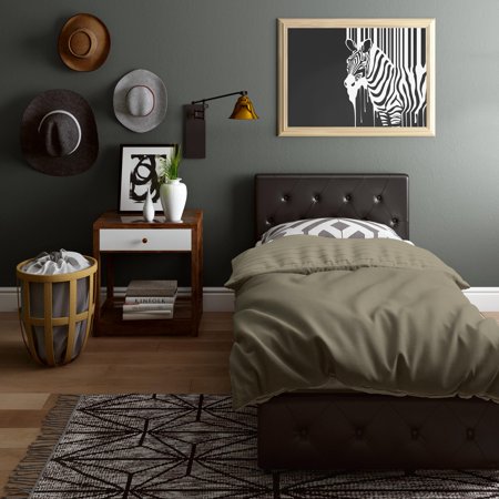 Dhp Dean Upholstered Faux Leather Platform Bed With Storage