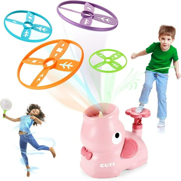 Outdoor Toys for 3+ Year Old Elephant Butterfly Catching Game - Stomp Flying Disc Launcher Outside Toys Kids Ages 4-8 Yard Games - Summer Toy 3 4 5 6 7 8 Boys Girl Birthday Fun Gifts