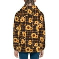 thumbnail image 6 of Kdxio Brown Plaid Sunflower Pattern Kids Boys Girls Zip Up Hoodie 3D Printed Hooded Sweatshirt Hoody Coat with Pocket 7-12 Y-Medium, 6 of 6