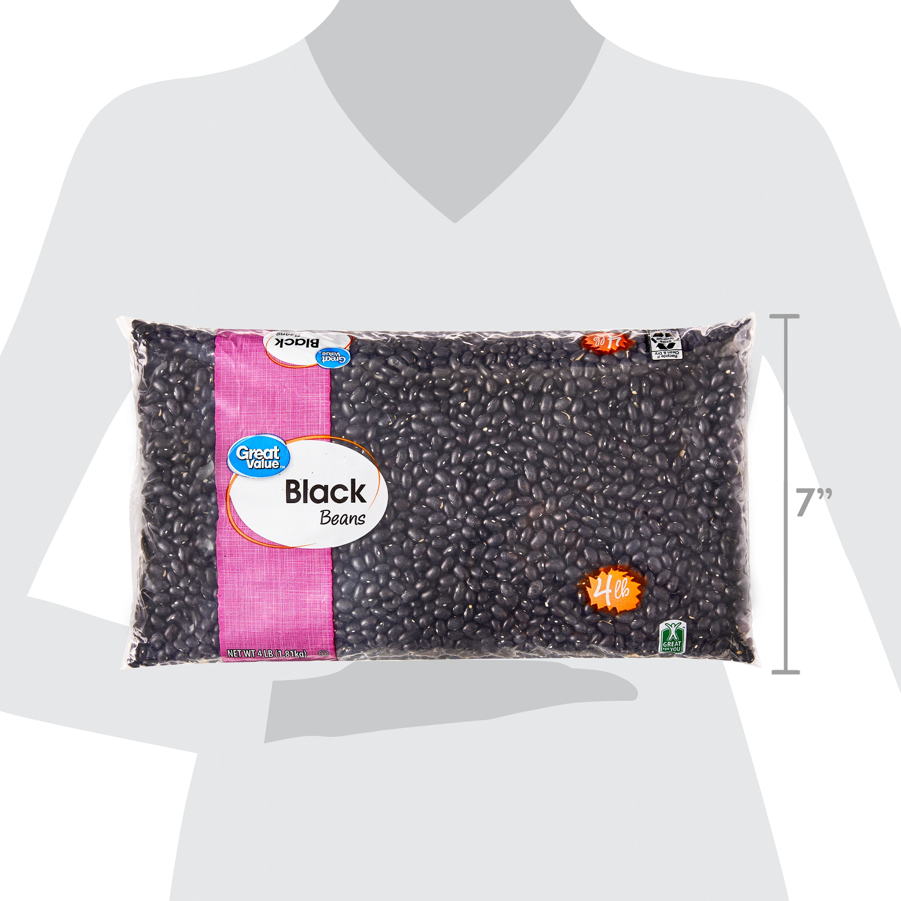 Great Value Black Beans, 4 lb
