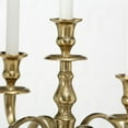 thumbnail image 5 of Hamptons Five Taper Candelabra Golden Metal, Traditional Glam, Hand Crafted, Aluminum Nickel, 30.25 Inches (77 cm), 5 of 7