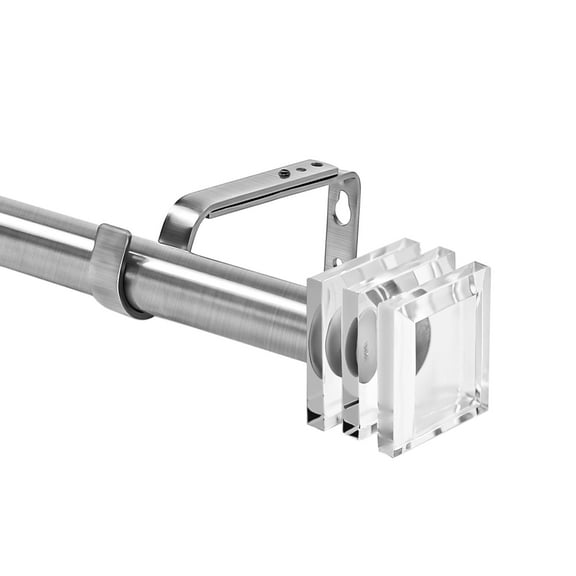 Urbanest Basilica Crystal Single Curtain Rod and Hardware Set