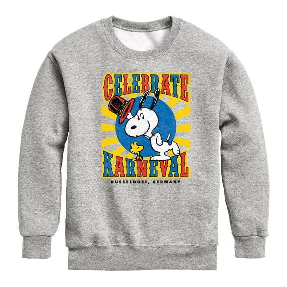 Peanuts - Snoopy Celebrate Karneval - Toddler & Youth Crewneck Fleece Sweatshirt