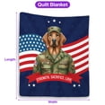 thumbnail image 5 of Happy Father's Day Honoring Veterans Chesapeake Bay Retriever in Army Uniform Quilt Blanket Chessie Dog Lover Cozy Comforter Throw Blanket - 13007, 5 of 5