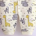 thumbnail image 4 of 9-12 Months Infant Print Rompers,Cute Cartoon Long Sleeve Baby Jumpsuit,Soft Warm Fall Winter Unisex Onesie for Newborn Infant Boys Girls 3 6 9 12 18 Months,Light Yellow, 4 of 4