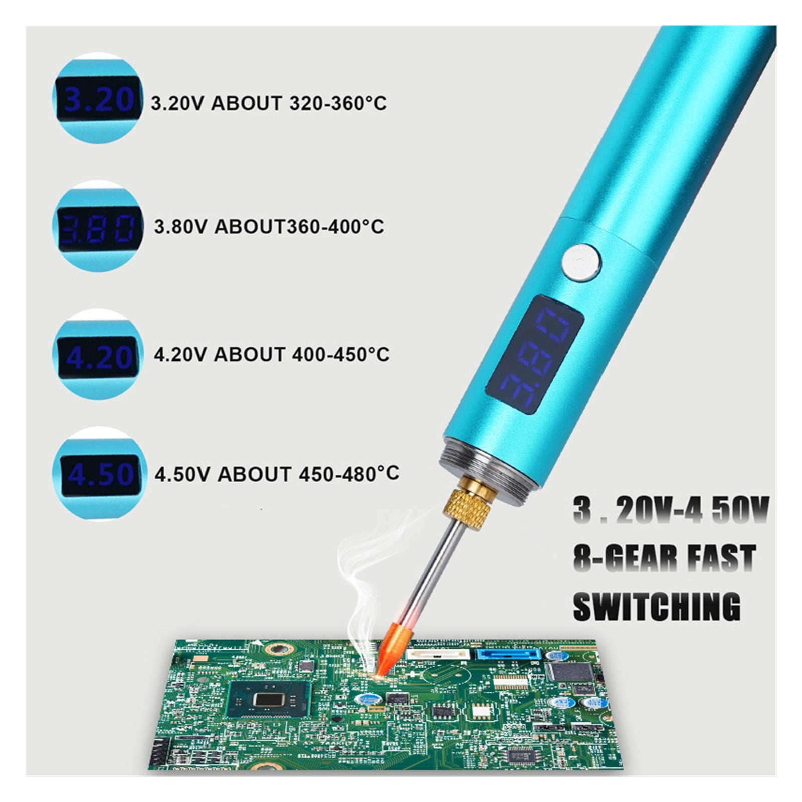 Soldering Iron High-power Soldering Tool ,Professional Portable Rechargeable LED Display, Wirless Welding Tool ,Accurate Temperature Control