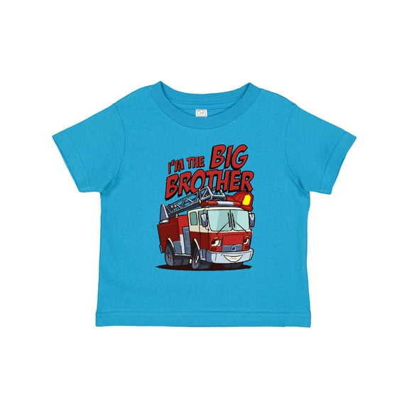 Inktastic Big Brother Fire Truck Boys Toddler T-Shirt