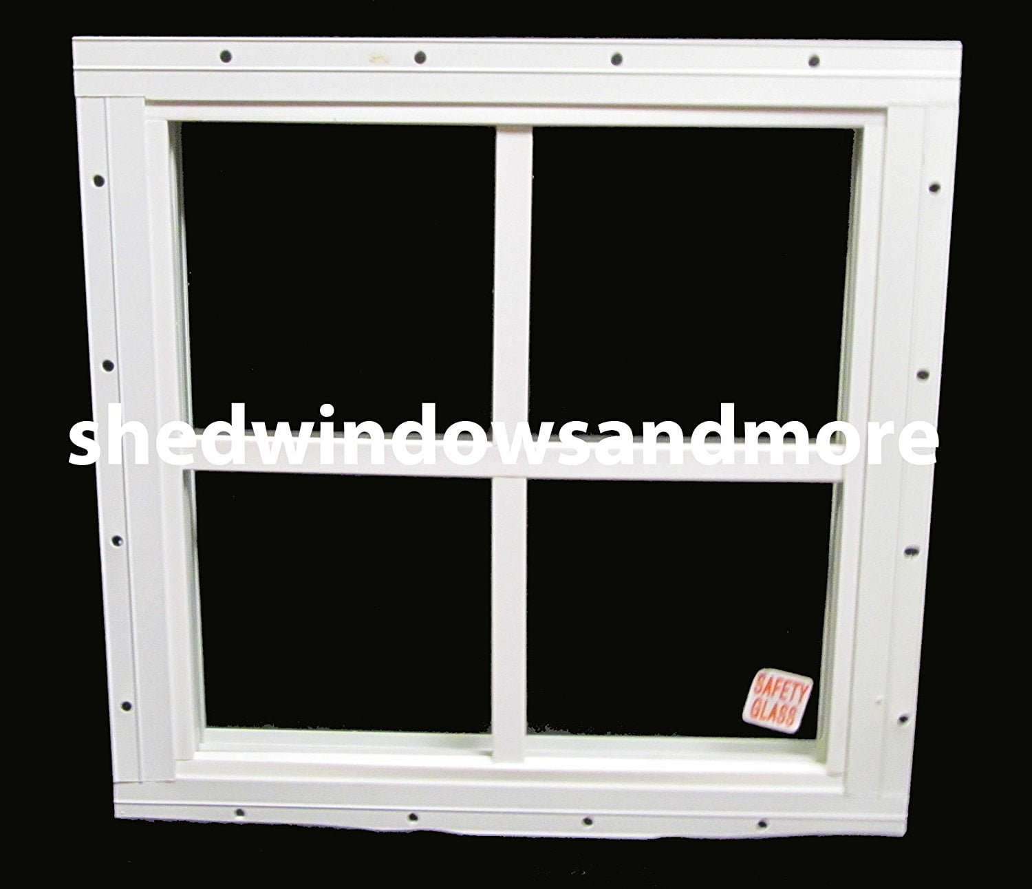 White Flush 24 X 27 Shed Window NO GRIDS Aluminum Frame Safety/Tempered Glass Storage Sheds Playhouse Tree House