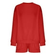 thumbnail image 4 of RQYYD Women 2 Piece Outfit Oversized Hoodie Sweatshirt Shorts Lounge Sweat Set Sweatsuit Tracksuit 2024 Trendy Y2K Clothes Matching Sweat Sets for Women, 4 of 6