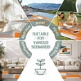 thumbnail image 6 of Orange Grey Outdoor Rug 6x9 Ft - Reversible Patio Rug Outdoor Camping Rugs, Modern White Mottled Graffiti Art Painting Washable Indoor Outdoor Area Rugs, Non-Slip Outdoor Carpet Runner for Deck/Porch, 6 of 8