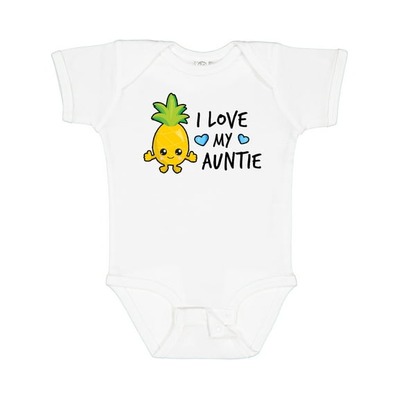 Inktastic I Love My Auntie with Pineapple Boys Baby Bodysuit