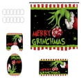 thumbnail image 1 of Shower Curtain Set 4PC How The Stole Christmas Shower Curtain And Mat Set Washable Bathroom Decorations 4PC, 1 of 9