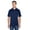 NAVY/ WHITE, variant on UltraClub 8406 Men's Cool & Dry Sport Two-Tone Polo