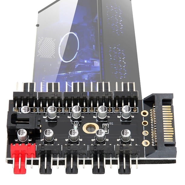 PC Chassis Fan Hub For Motherboard, CPU Cooling Hub With PWM Cable ...