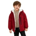 thumbnail image 4 of Boys Girls Winter Coat With Padding Thickened Fleece Windproof Outdoor Thermal Jacket For Kids Youth Children, 4 of 5