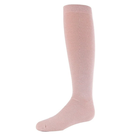MeMoi She Shimmers Cotton Blend Knee Socks - Girls - Female, 6, Pale Blush