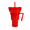 red, variant on Popcorn & Drink Combo Cup, PP Dual Compartment Snack and Beverage Holder, 6.54 in Height Multi-Use Movie Night Sharing Cup with Straw-Compatible Design for Home, Picnic & Theater Use