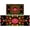 Multi1, variant on cute red cartoon bulls and bison folk green Oriental symbol floral Kitchen Rugs Sets of 2 Non Slip Washable Kitchen Mats for Floor 2 Piece Kitchen Sink Rug Runner Long Bathroom Rug Sets 2 Piece