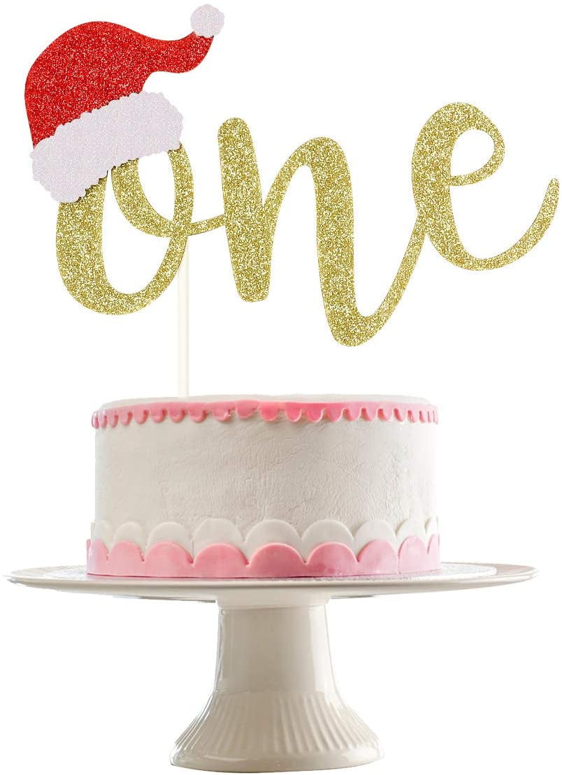 Glittery Christmas One Cake Topper First Birthday Cake Topper First Birthday Christmas Winter First Birthday 1st Birthday Party Decorations Walmart Canada