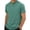 Green, variant on Mens Short Sleeve Henley Shirt - Regular Fit 3-Button Stretch Cotton Blend Casual Tee with Pocket Green,Size 3XL