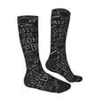 thumbnail image 3 of Balery Black Scientific Printed Novelty Socks Men's Women's Crew Socks Sports Socks Knee High Socks Cotton Socks Quirky and Cool Socks, 3 of 9