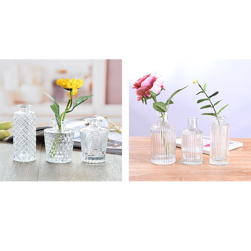 1pc Clear Cone Glass Wall Hanging Flower Vase Plant Bottle Home Decor 