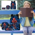 thumbnail image 3 of 3Pcs Fashionable Superhero Style Backpack Kit for Teens with Spider Lunch Tote and Pencil Holder Large Capacity Lightweight Schoolbag for Travel and Classroom Use, 3 of 5