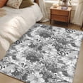 thumbnail image 4 of Rectangle Area Rugs 3 x 5 Ft, Spring Floral Non-Slip Residential Carpet, Retro Country Flowers Leaves Botanical Gray Indoor Crawling Mats Runner Rugs for Living Room/Dining Room/Bedroom, 4 of 8