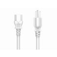 thumbnail image 3 of Cable Leader 3Ft Universal Ac Power Cord Nema 5-15P To C13 18Awg White, 3 of 6