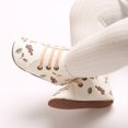 thumbnail image 5 of GYRATEDREAM Baby Boys Girls Frewalker Crib Shoes Infant Print Non-Slip Walking Shoes Toddler Soft Sole Bottom Shoes with Shoelaces White for 0-18M, 5 of 8