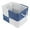 Blue, variant on Unique Bargains Cotton Storage Bin with Handles Gray 15.7*11.8*11.8in