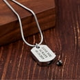 thumbnail image 2 of Anavia Personalized Classic Cremation Dog Tag Necklace Vertical Free Engraving Urn Ashes Holder Waterproof Container with Free Funnel Kit Velvet Jewelry Box and Ships Next Day!, 2 of 7