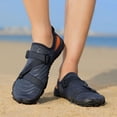 thumbnail image 2 of Mens Quick-Dry Water Shoes Adjustable Straps Non-Slip Lightweight Barefoot Aqua Shoes for Beach Fishing Kayak Dark Blue,Size 9, 2 of 9