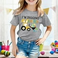 thumbnail image 2 of T Shirts for Girls Round Neck Cartoon Print Short Sleeve T-Shirt Active Summer Tops T Shirts for Boys and Girls 3-4 Years, 2 of 4