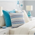 thumbnail image 2 of Ox Bay Ariya Blue/Ivory Chevron Cotton Adult Decorative Throw Pillow, 2 of 14