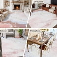 thumbnail image 5 of 5'x8' Area Rugs, Pink Brown Ombre Indoor Outdoor Area Rug for Living Room Bedroom, Modern Marble Abstract Art Geometric Washable Bathroom Rugs Kitchen Floor Carpet Mats Home Decor Aesthetic, 5 of 8
