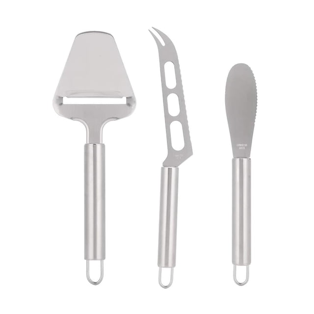3 unids/set de cuchillos de queso, cortador de queso de acero inoxidable, raspador de mantequilla para pan de pastel de pizza, juegos de cubiertos de cocina