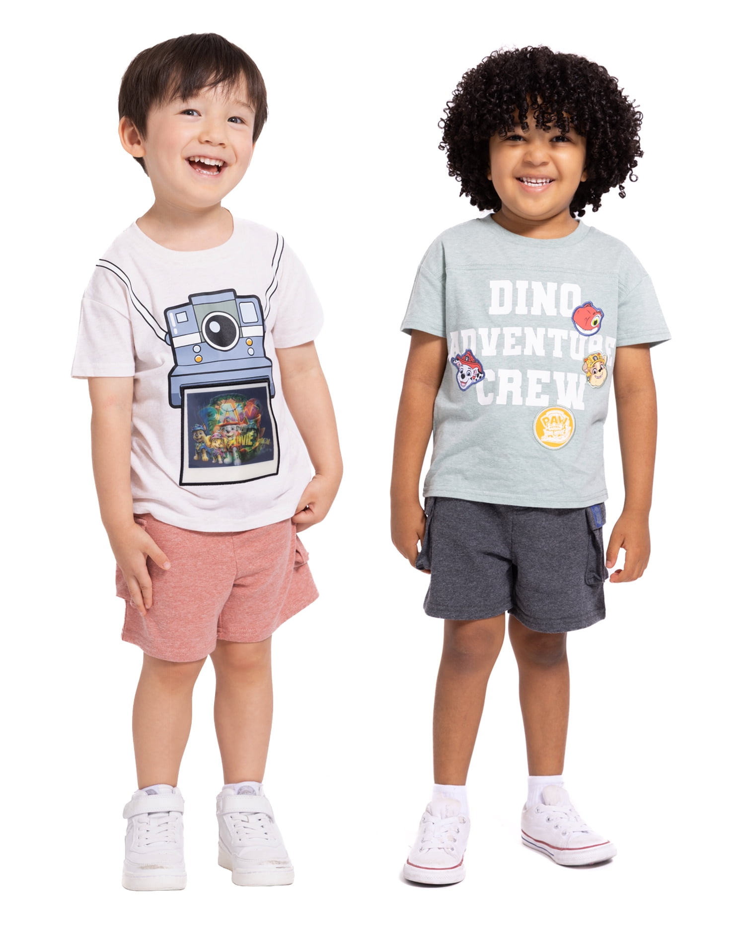 Paw Patrol Toddler Boys Graphic Tee and Fleece Cargo Shorts, 2 Piece, Sizes 12M-5T