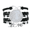 thumbnail image 1 of White Wall Rough Surface Texture Bracelet Love Accessory Twisted Leather Knitting Rope Wristband, 1 of 3