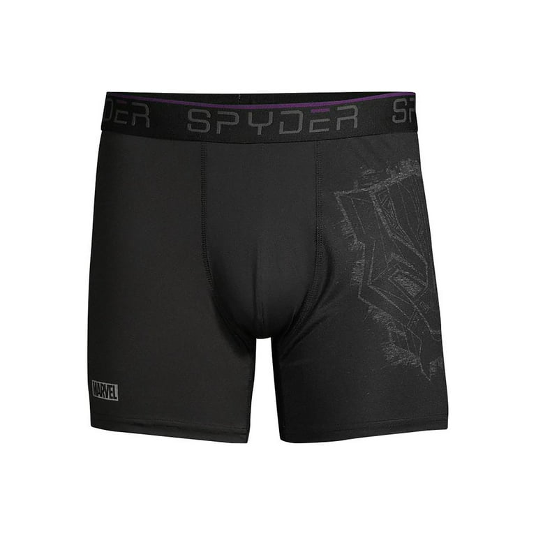 Spyder Mens Boxer Briefs 4 Pack Poly Spandex Performance Boxer Briefs  Underwear (Black, Small) at  Men's Clothing store